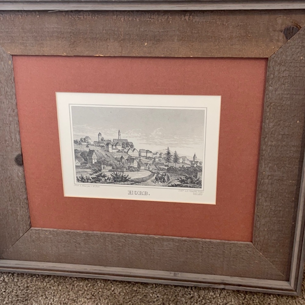 Drawing of the town Horb in Germany